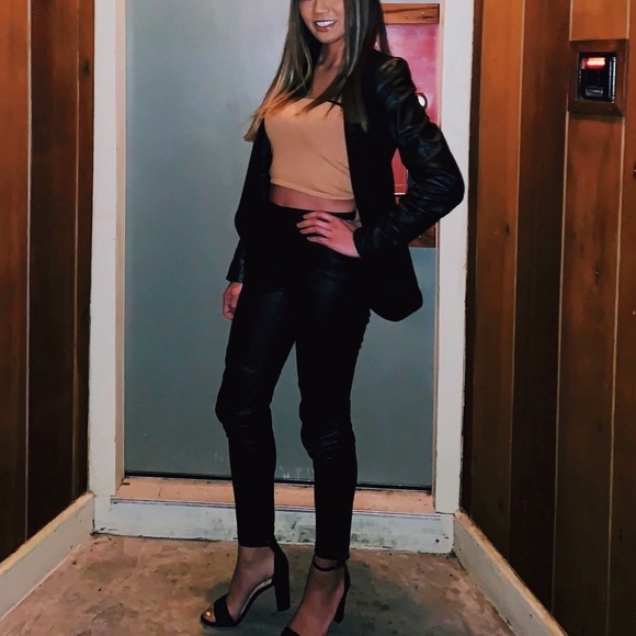 Free People Vegan Leather Leggings - Picture 4 of 4